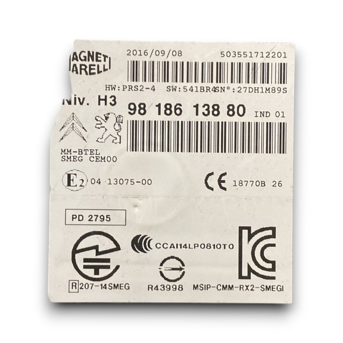 Centralina autoradio Peugeot 308 II cod . 9818613880 (22013 > 2021) - F&P CRASH SRL - Ricambi Usati