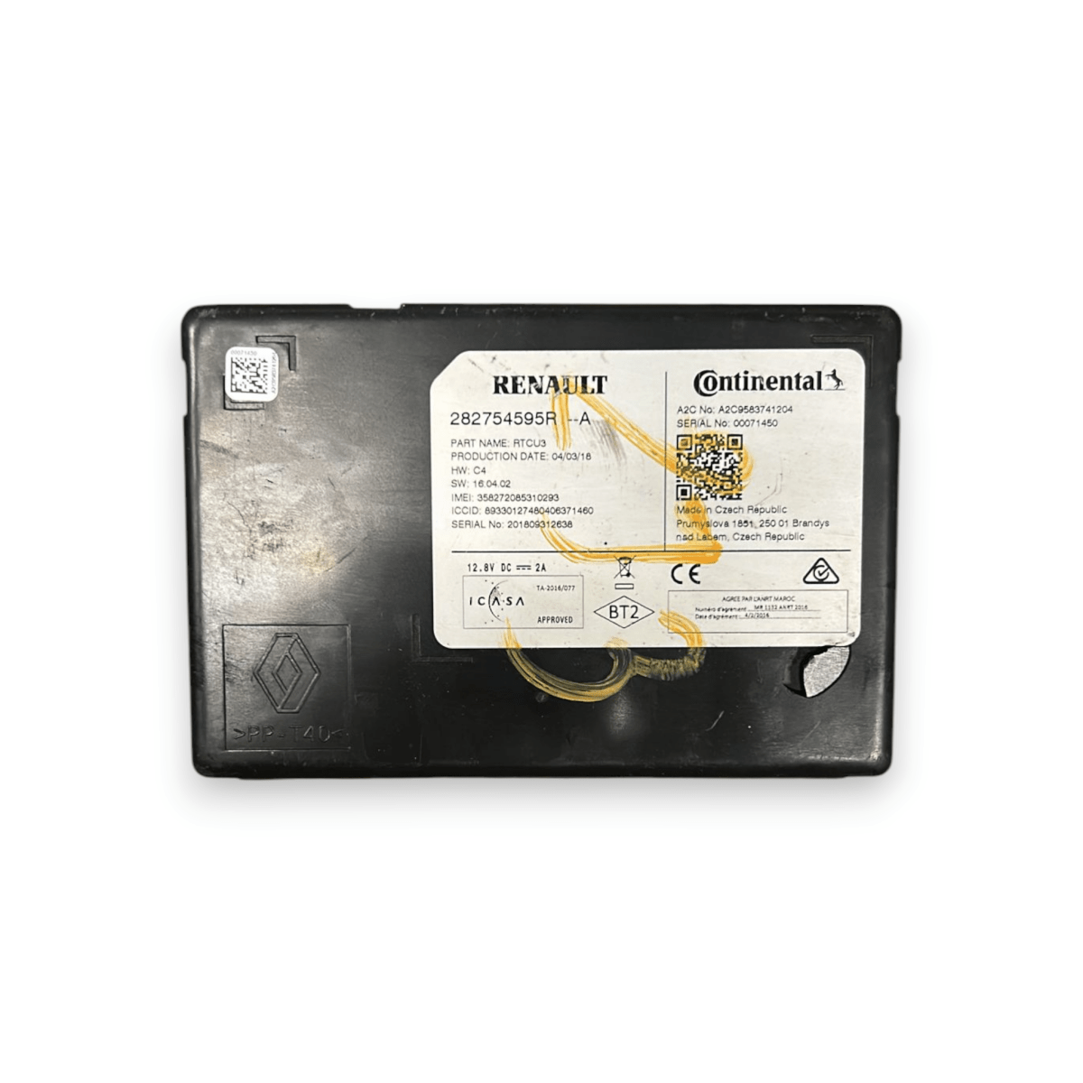 Car radio control unit renault kadjar 1.5 diesel code:282754595R (2015 > 2022) - F&P CRASH SRL - Used Parts