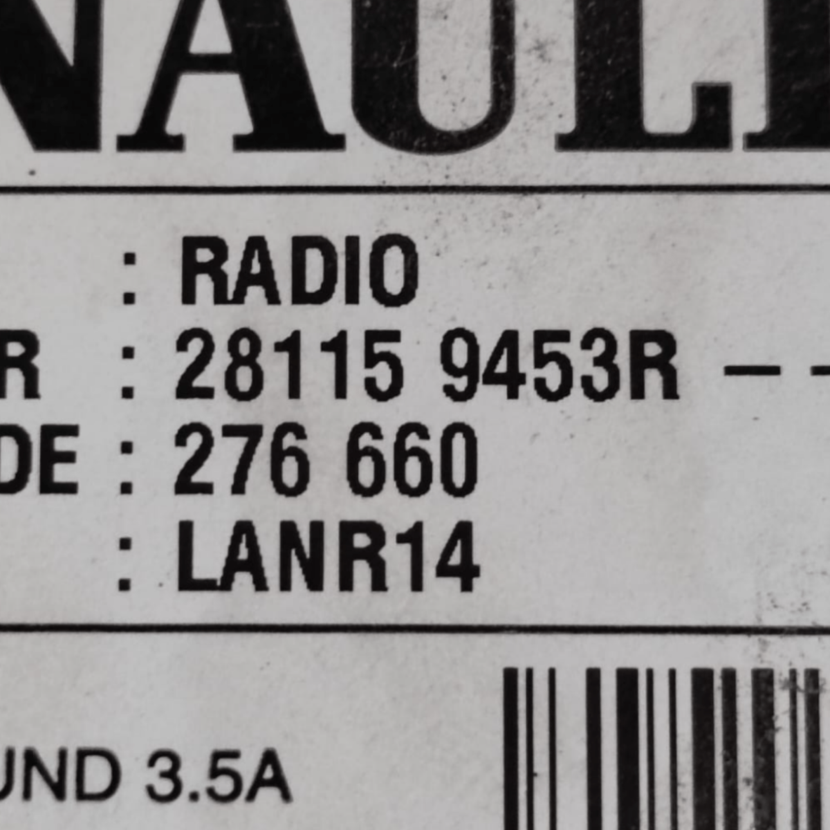 Centralina autoradio renault megane iv cod: 281159453r (2015 - ) - F&P CRASH SRLS - Ricambi Usati