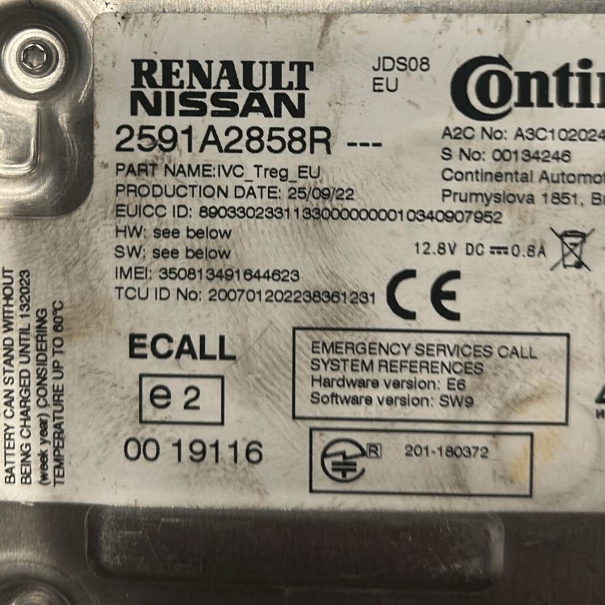Centralina bluetooth dacia jogger cod:2591a2858r (2021 >) - F&P CRASH SRL - Ricambi Usati