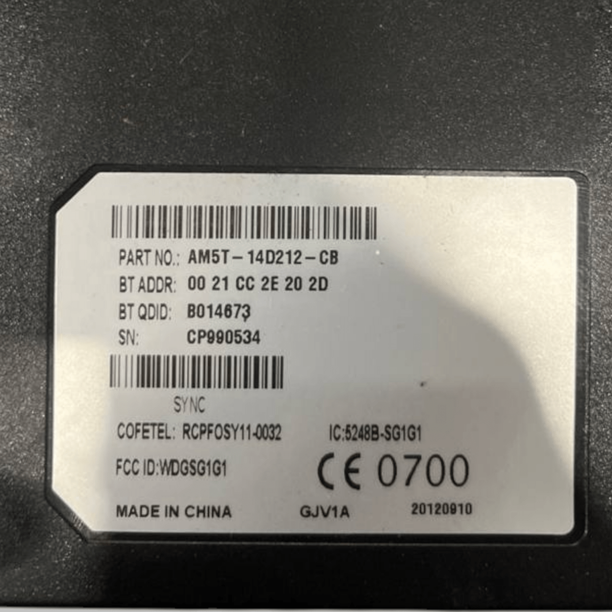 Centralina Bluetooth Ford B - Max (2012 al 2018) cod: AM5T - 14D212 - CB - F&P CRASH SRLS - Ricambi Usati