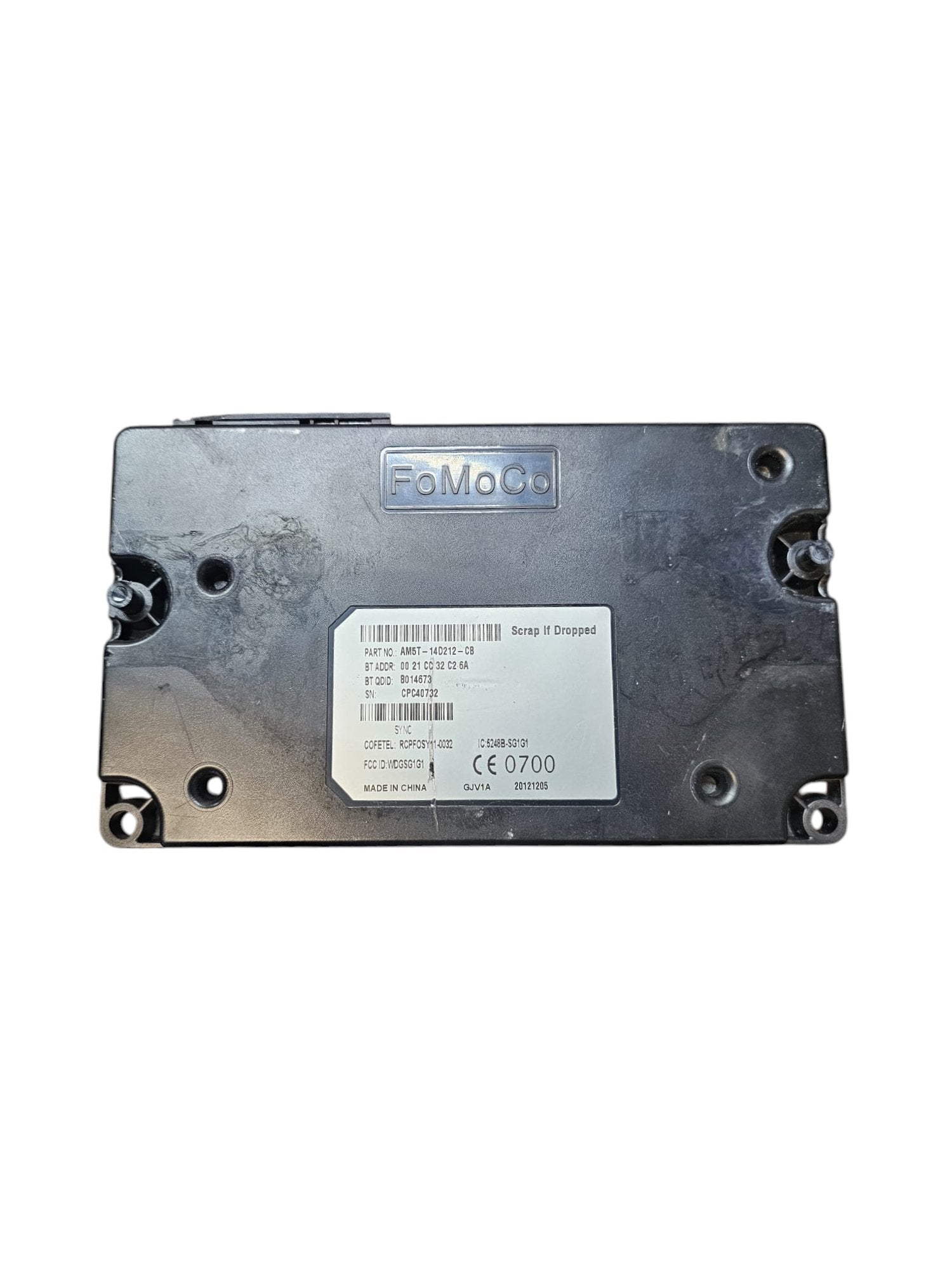 Centralina Bluetooth Ford B - Max Cod:AM5T - 14D212 - CB (2012 - 2018) - F&P CRASH SRLS - Ricambi Usati