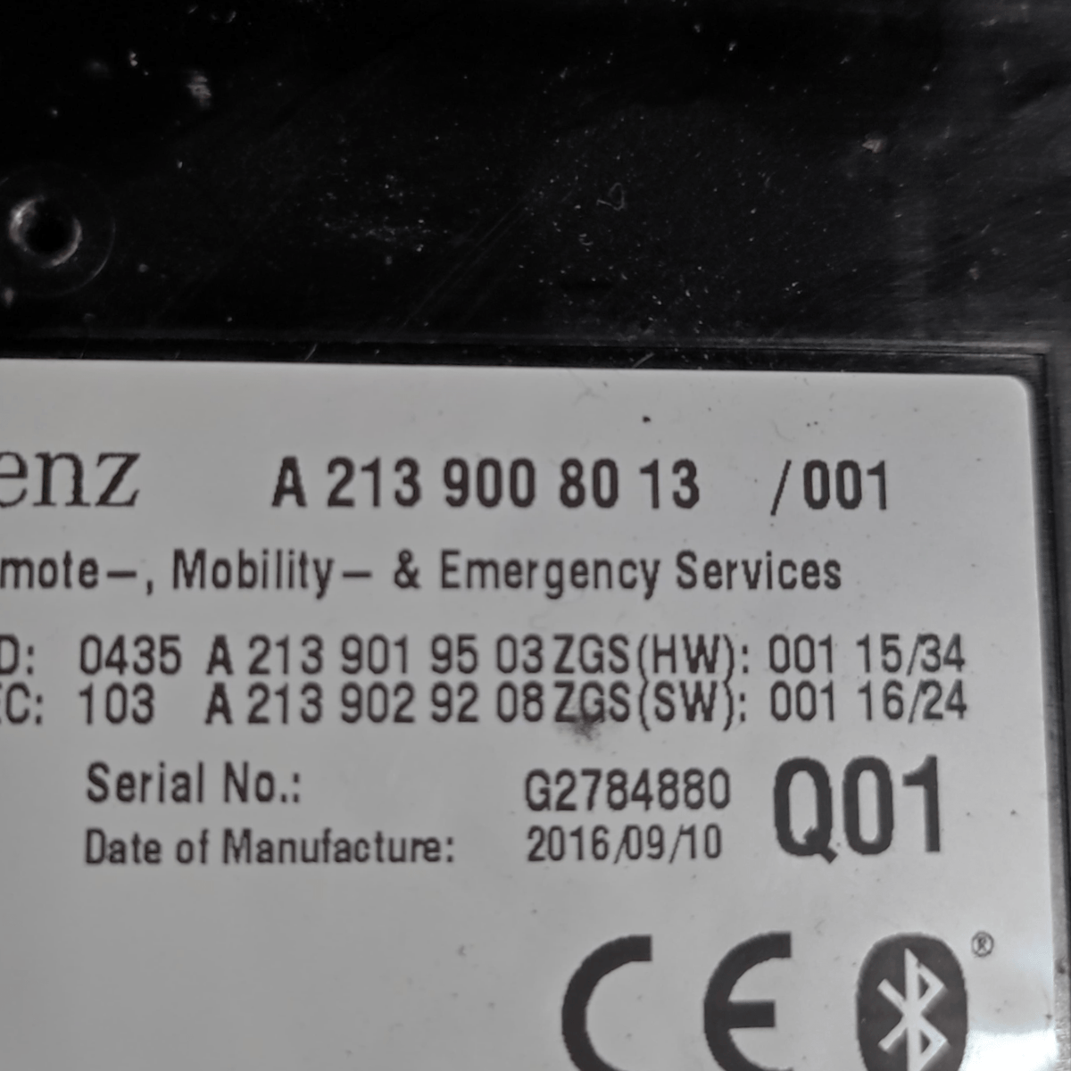 Centralina Bluetooth Mercedes - Benz Classe B (W246) COD: A2139008013 (2011 - 2018) - F&P CRASH SRLS - Ricambi Usati