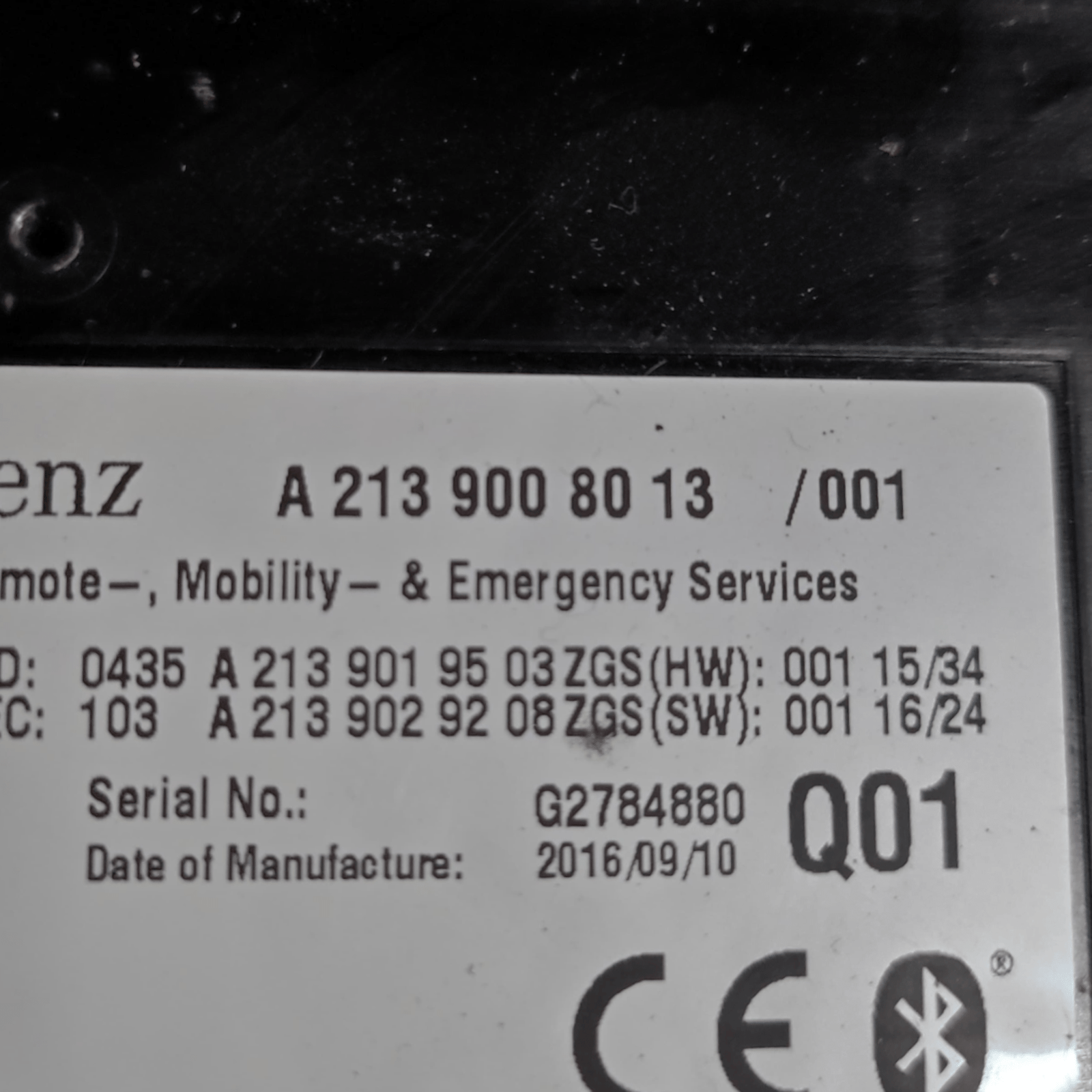 Centralina Bluetooth Mercedes - Benz Classe B (W246) COD: A2139008013 (2011 - 2018) - F&P CRASH SRLS - Ricambi Usati