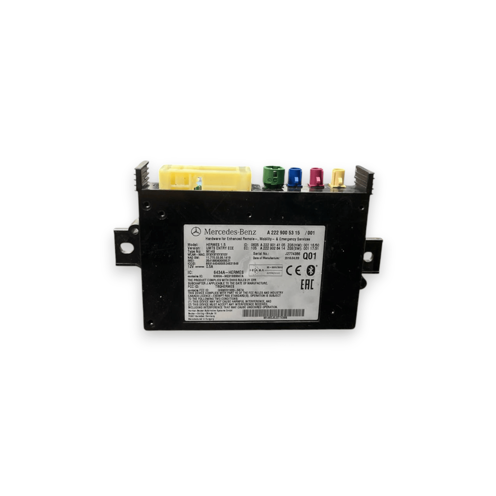 Centralina Bluetooth Mercedes - Benz Glc X253 (2015 al 2022) cod: A2229005315 - F&P CRASH SRLS - Ricambi Usati