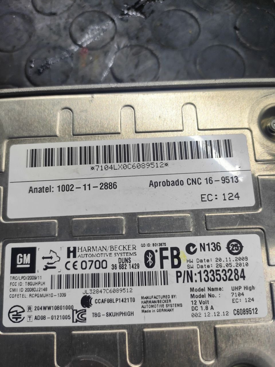 Centralina bluetooth Opel Astra J cod 13353284 - F&P CRASH SRLS - Ricambi Usati