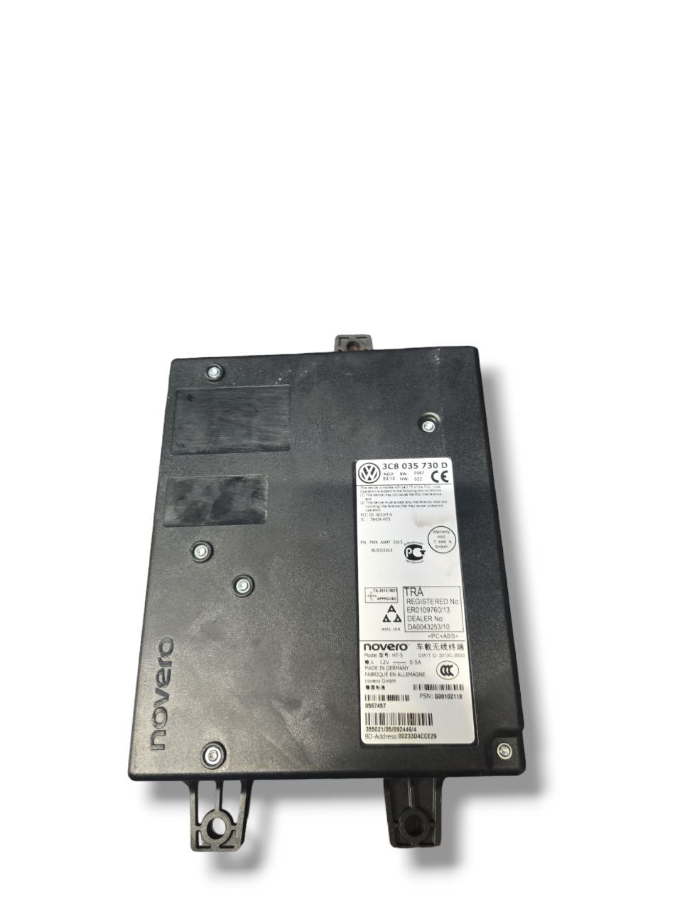 CENTRALINA BLUETOOTH VOLKSWAGEN TIGUAN 5N (2007 - 2016) Cod : 3C8035730D - F&P CRASH SRLS - Ricambi Usati