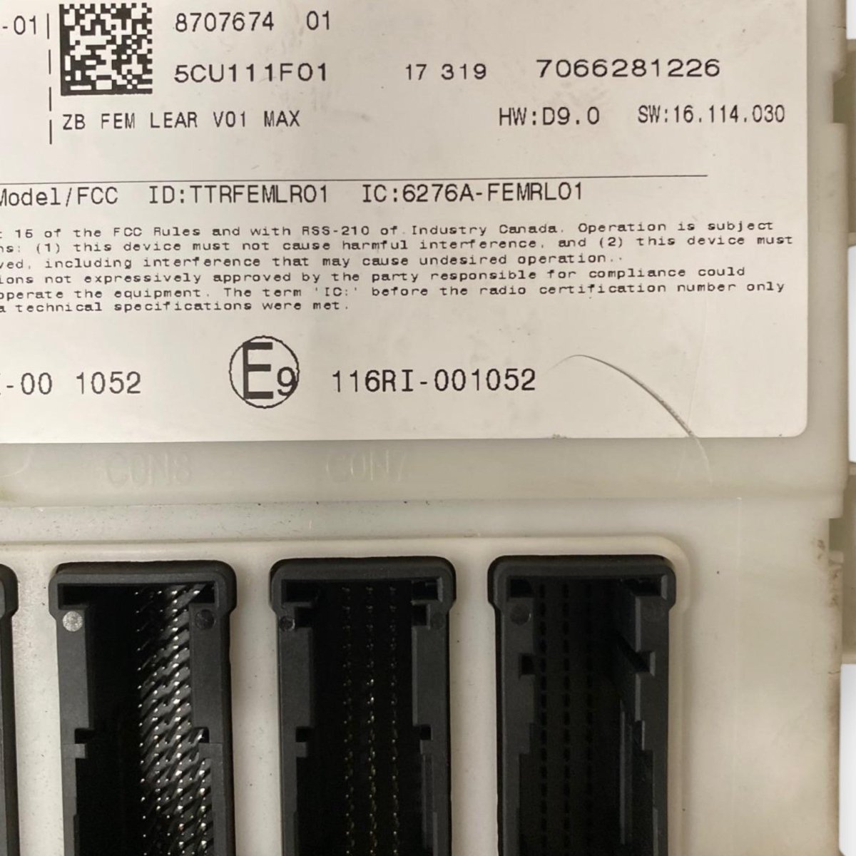 Centralina / body computer Bmw Serie 1 F20 2.0 Benzina (2011 - 2019) Cod: E9116RI - 001052 - F&P CRASH SRLS - Ricambi Usati