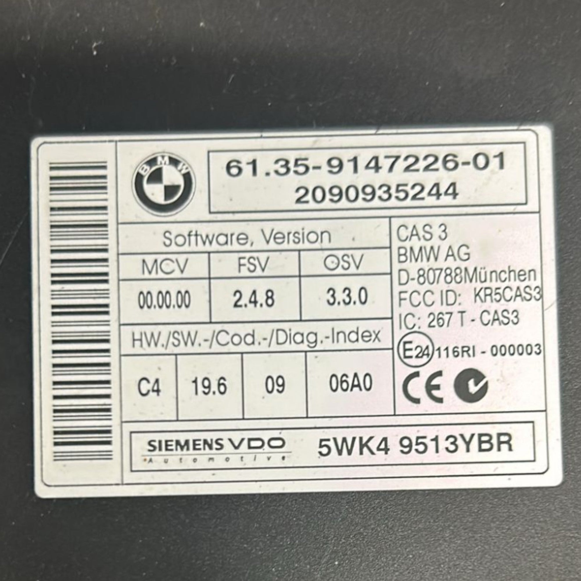 Centralina Body Computer BMW Serie 3 (E92) cod.9147226 - 01 2.0 Diesel (2005 > 2013) - F&P CRASH SRLS - Ricambi Usati