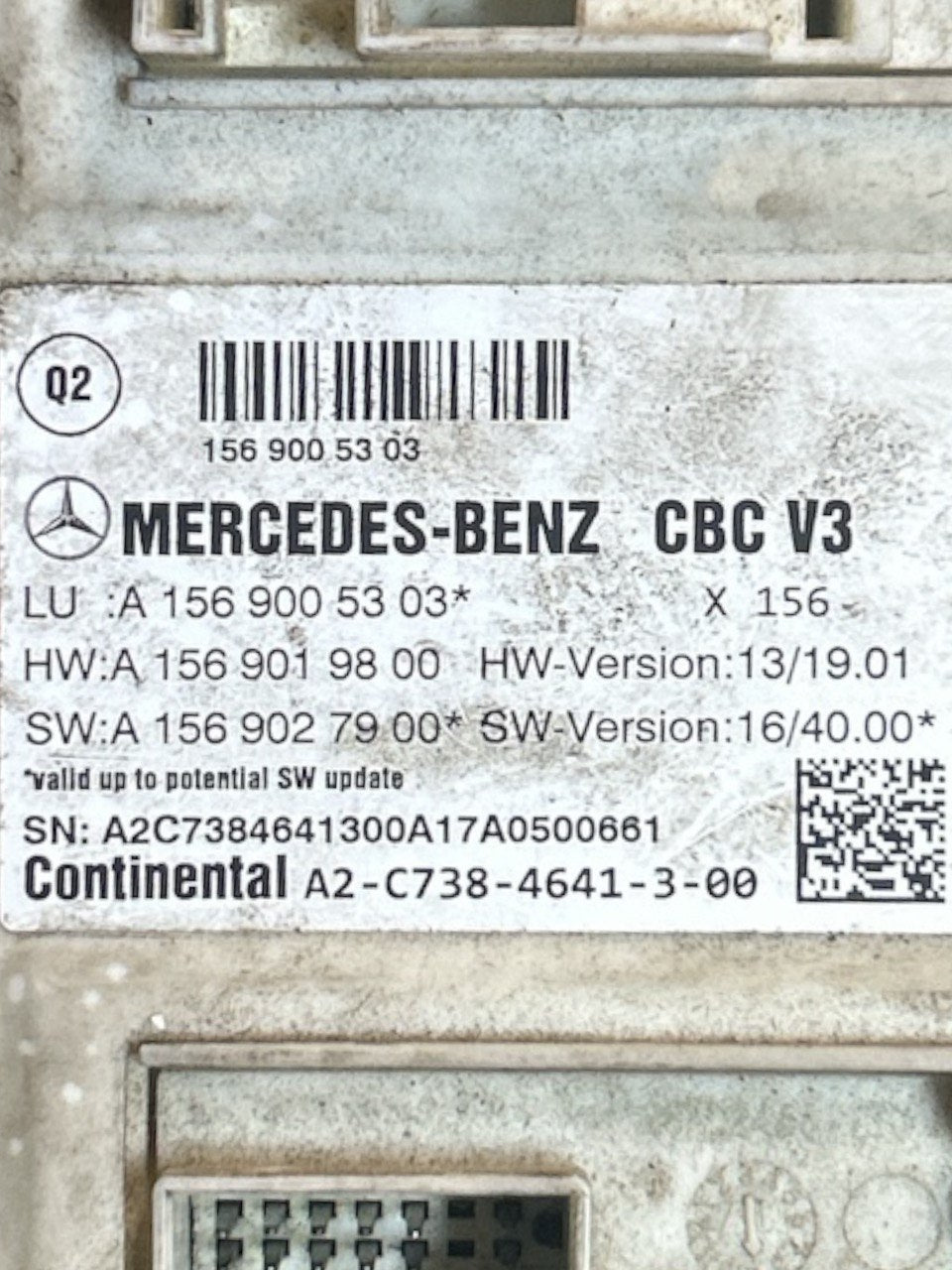 Centralina / Body Computer Mercedes Benz Classe A (W176) 1.6 Benzina (2012 > 2018) cod.A1569019800 - F&P CRASH SRLS - Ricambi Usati
