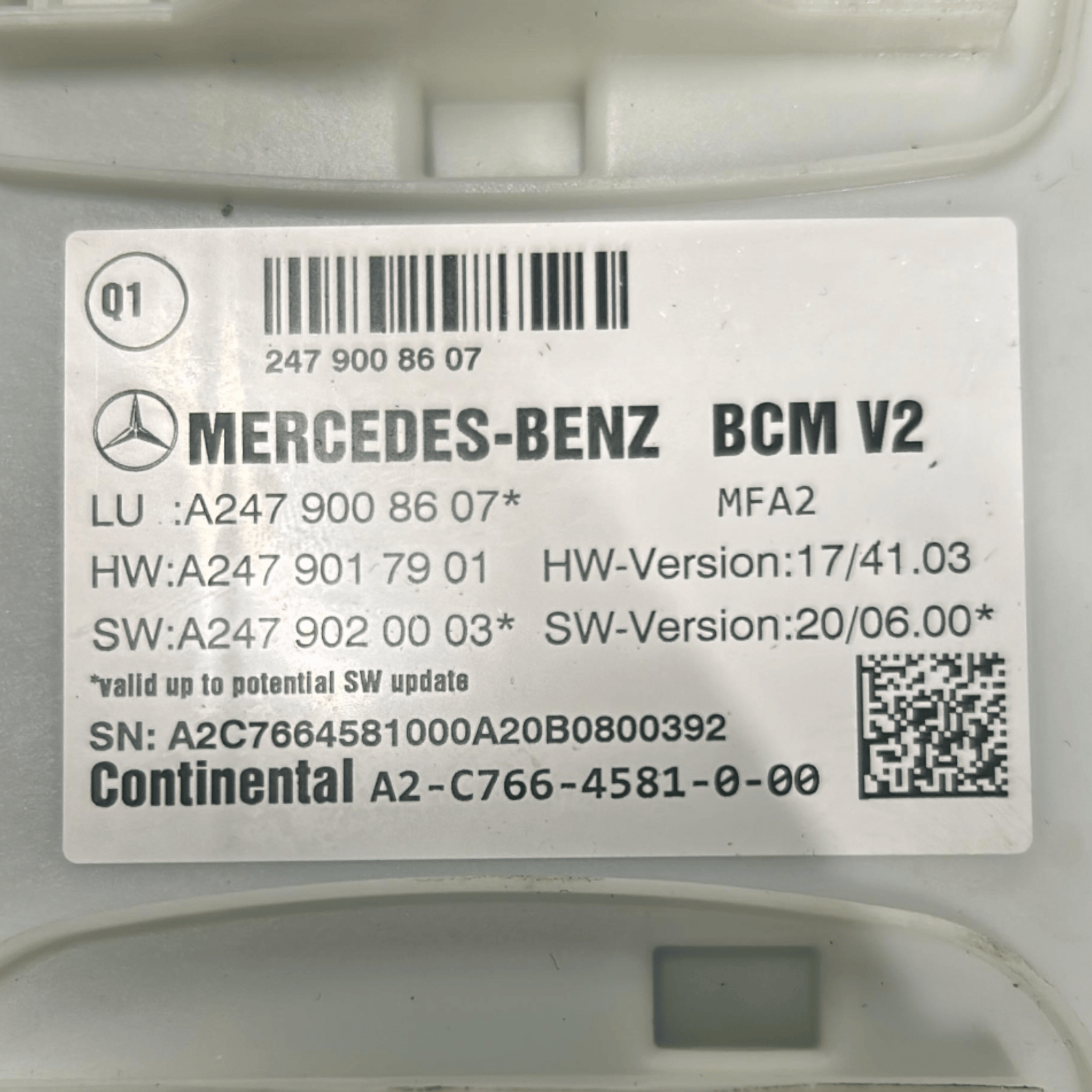 Centralina / Body Computer Mercedes Benz Classe A (W177) cod.A2479020003 2.0 Diesel (2018 > ) cod.A2479008607 cod.A2479017901 - F&P CRASH SRLS - Ricambi Usati