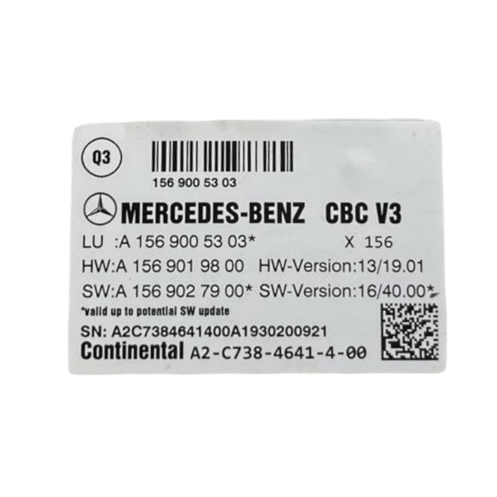 Centralina Body computer Mercedes - Benz GLA X156 2.2 diesel (2013 - 2019) cod.A1569005303 - F&P CRASH SRLS - Ricambi Usati