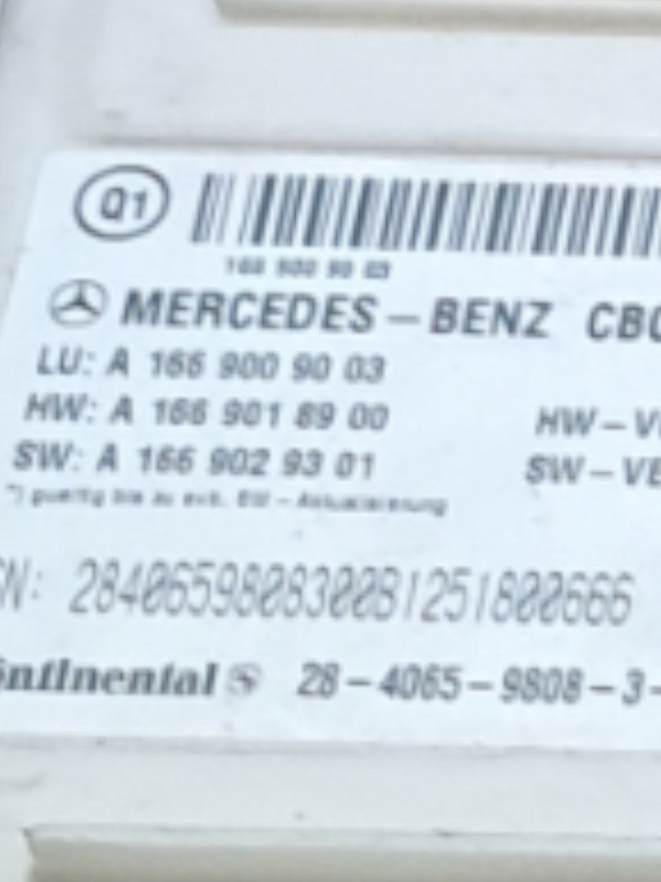 Centralina Body Computer Mercedes - Benz ML W166 3.0 diesel COD:A1669009003 (2011 - 2015) - F&P CRASH SRLS - Ricambi Usati