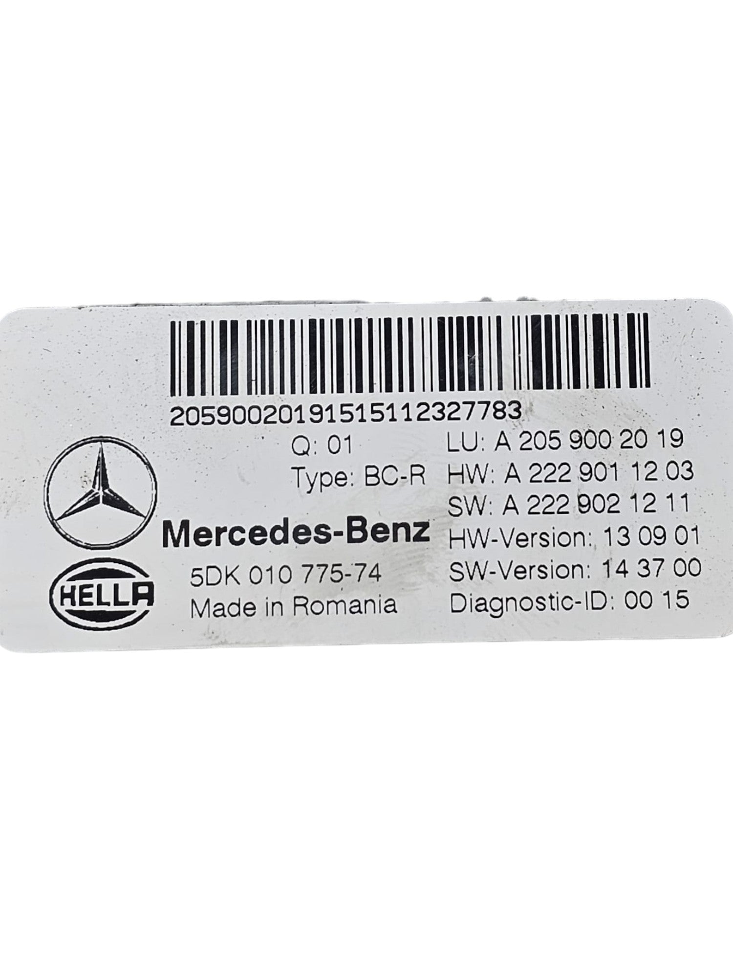 Centralina Body Computer Mercedes CLA W117 2.2 Diesel Cod:A2059002019 (2013 - 2019) - F&P CRASH SRLS - Ricambi Usati