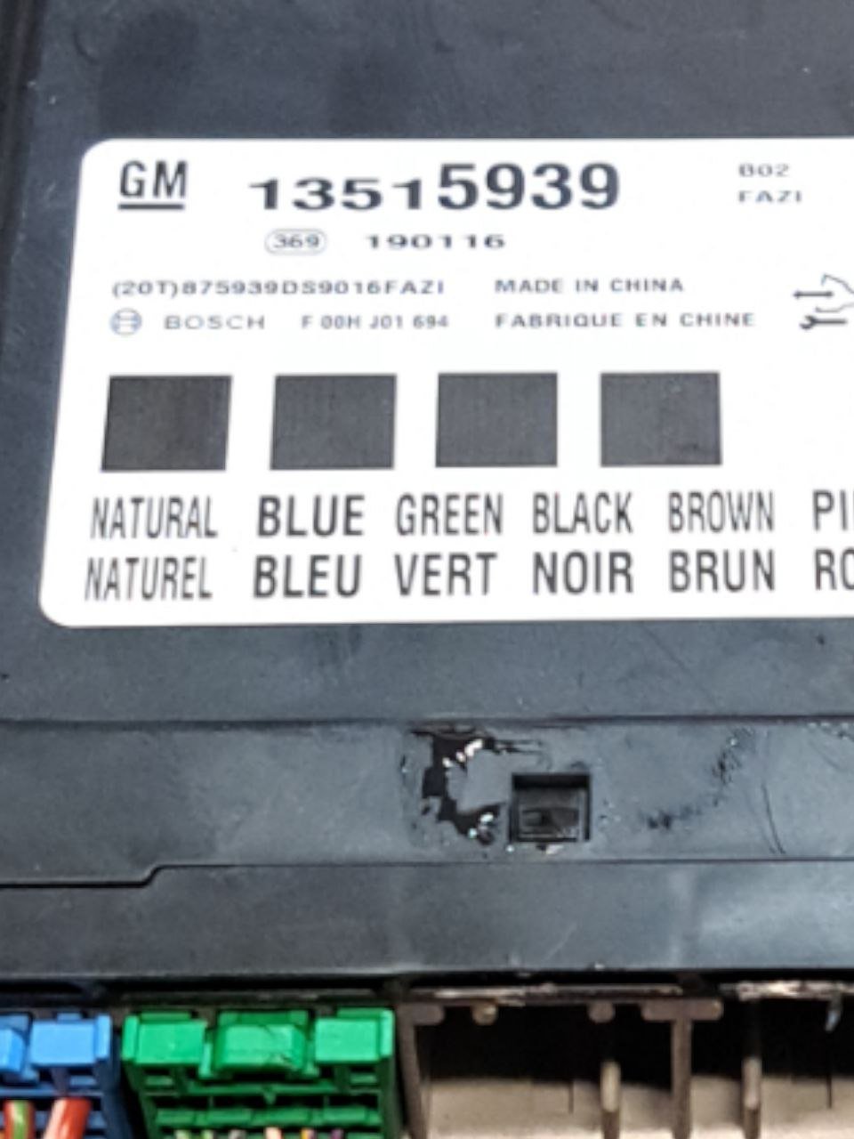 Centralina / Body Computer Opel Corsa E 1.4 Benzina (2015>) COD:13515939 - F&P CRASH SRLS - Ricambi Usati