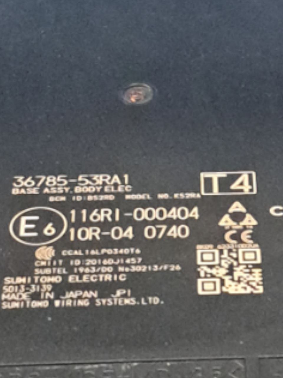 Centralina / Body Computer Suzuki Swift 1.2 Hybrid (2017>) COD:36785 - 53RA1 - F&P CRASH SRLS - Ricambi Usati