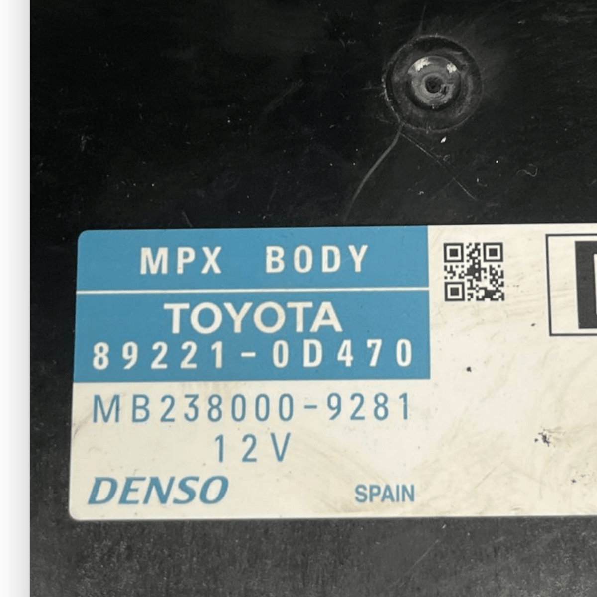 Centralina Body Computer Toyota Yaris III 1.5 Benzina - Hybrid (2011 al 2019) cod: 89221 - 0D470 - F&P CRASH SRLS - Ricambi Usati
