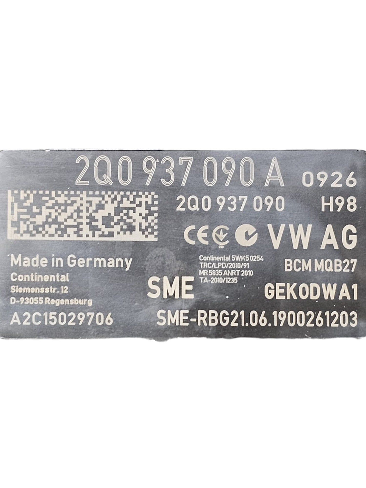 Centralina Body Computer Volkswagen Polo 6R 1.2 Benzina Cod:2Q0937090A (2009 - 2017) - F&P CRASH SRLS - Ricambi Usati