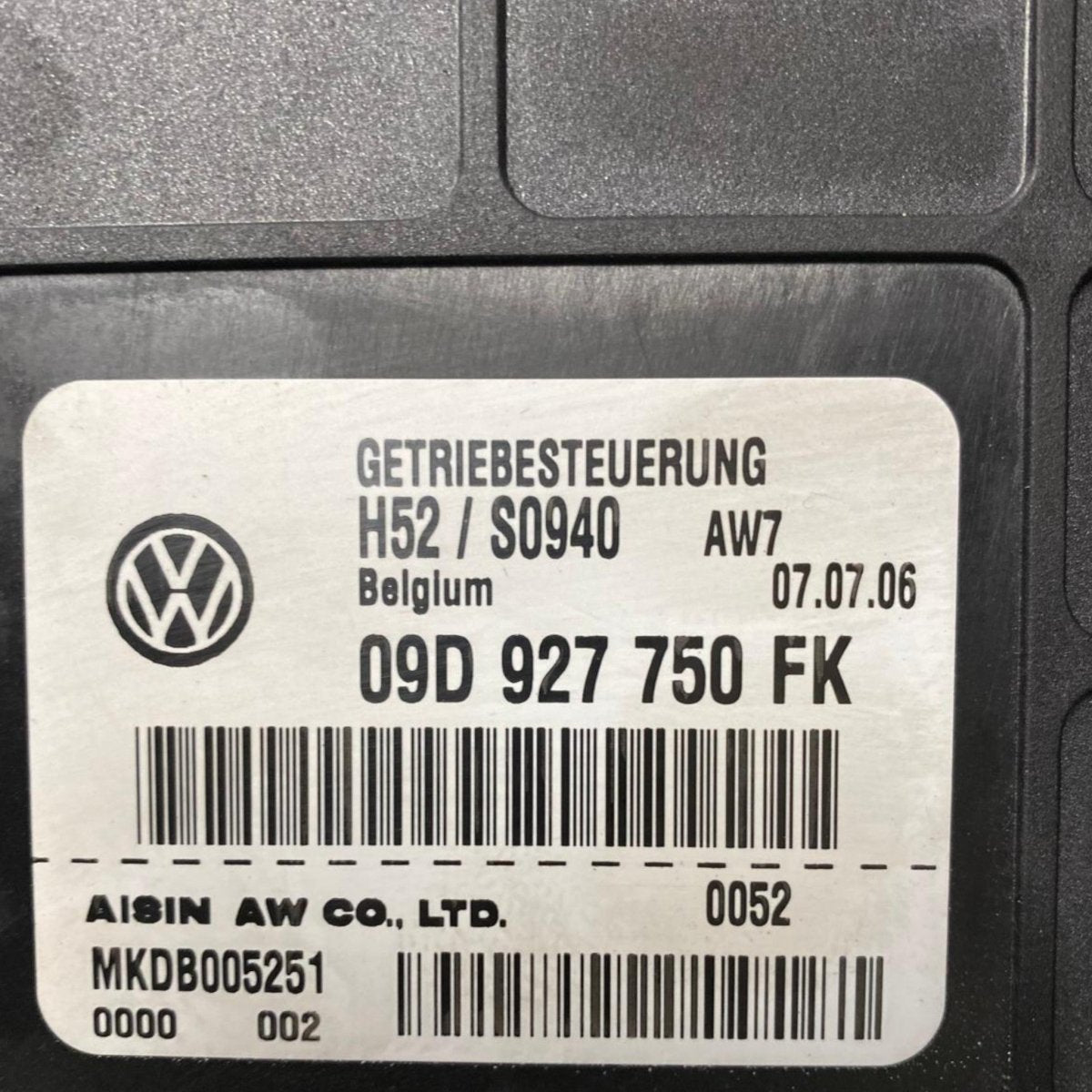 Centralina cambio automatico Audi Q7 (2005 - 2015) Cod: 09D927750FK - F&P CRASH SRLS - Ricambi Usati