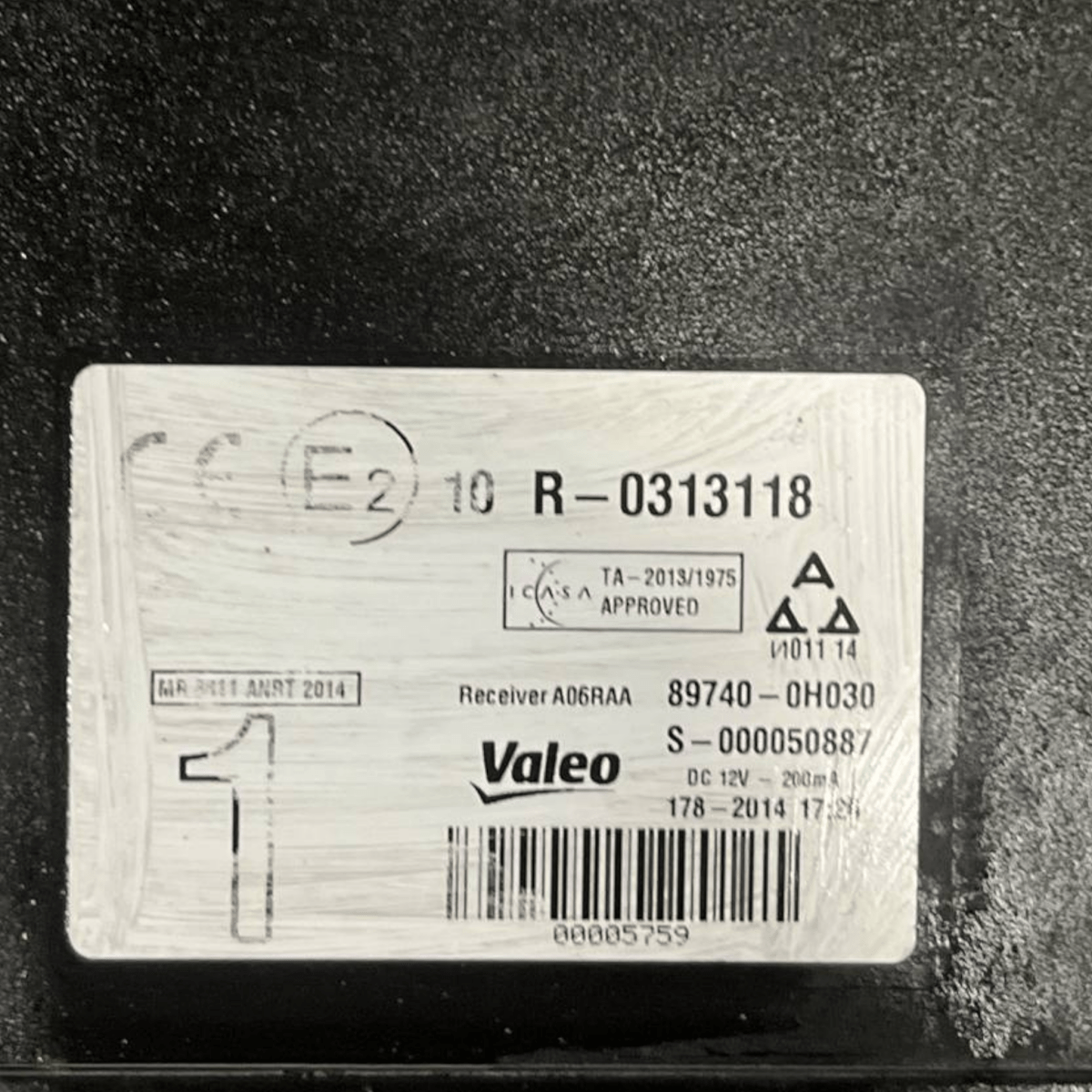 Centralina Chiusura Centralizzata Citroen C1 (2014 - ) cod: 89740 - 0H030 - F&P CRASH SRLS - Ricambi Usati