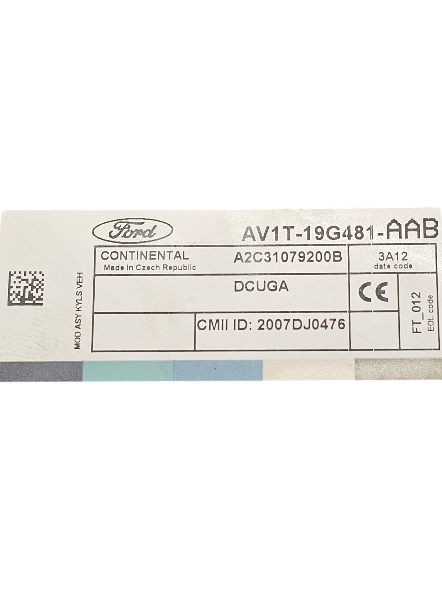 Centralina Chiusura Centralizzata Ford B - Max (2012 - 2018) Cod:AV1T - 19G481 - F&P CRASH SRLS - Ricambi Usati