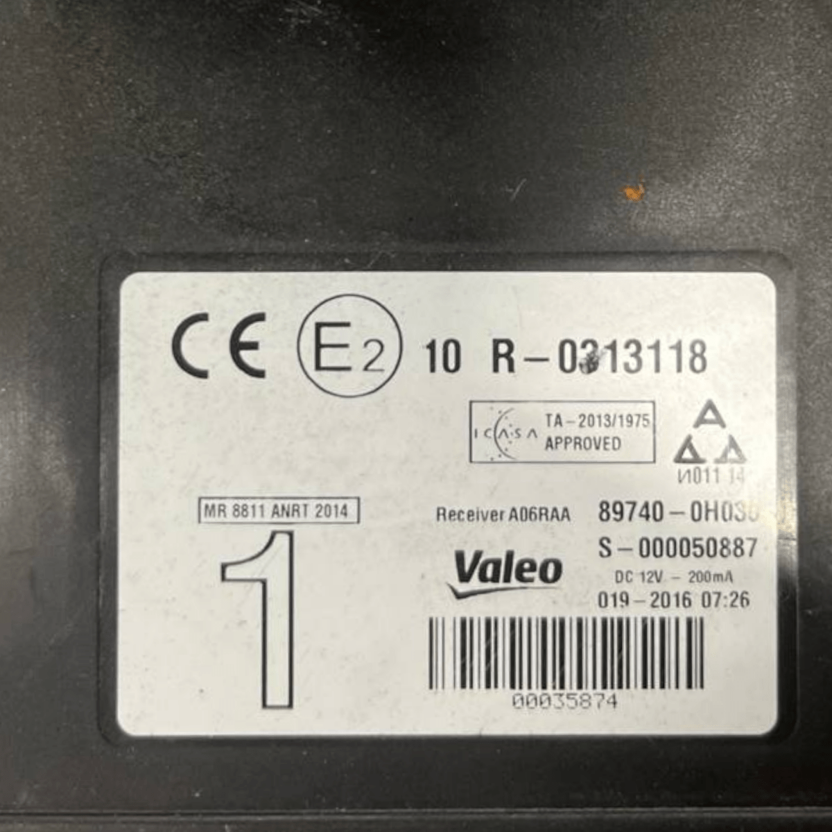 Centralina Chiusura Centralizzata Peugeot 108 (2014 al 2021) cod: 89740 - 0H030 - F&P CRASH SRLS - Ricambi Usati