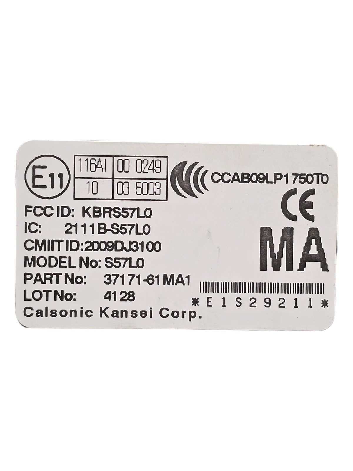 Centralina Chiusura Centralizzata Suzuki S - Cross Cod:3717161MA1 (2013 - 2022) - F&P CRASH SRLS - Ricambi Usati