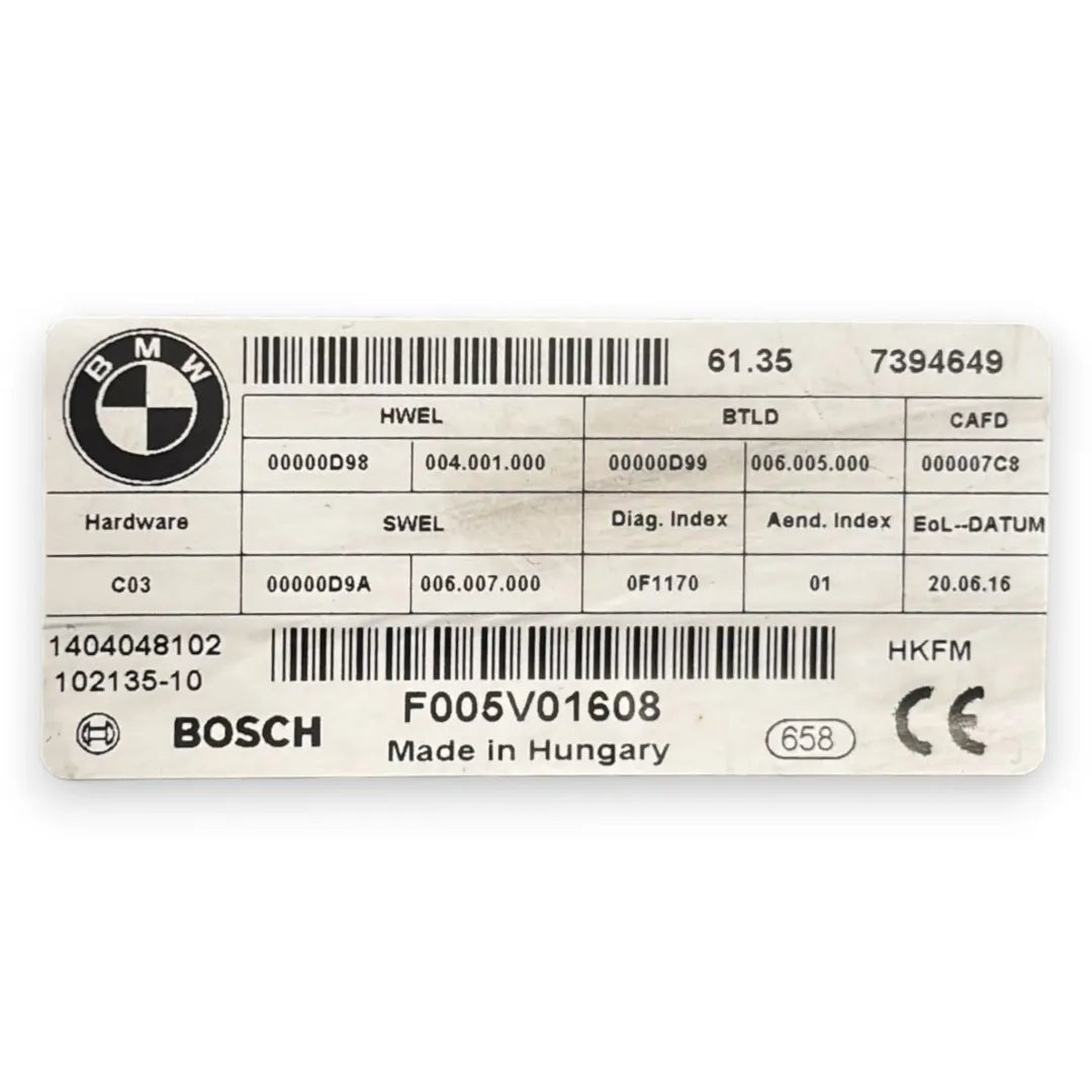 Centralina comando apertura portello posteriore BMW X4 F26 cod. 7394649 - F&P CRASH SRL - Ricambi Usati