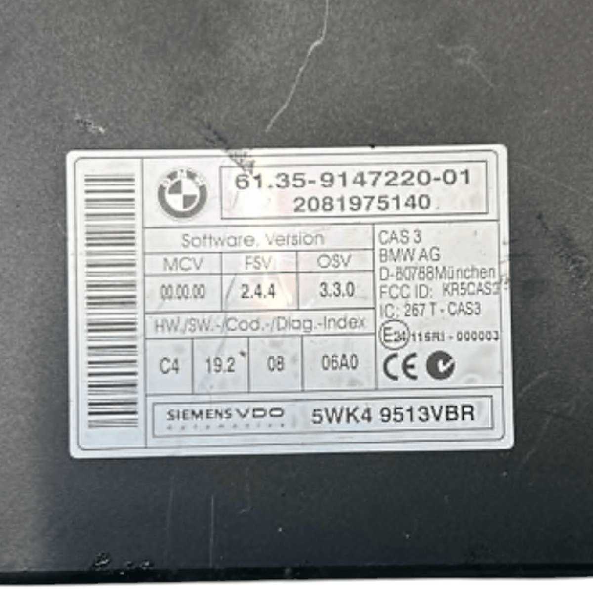 Centralina Comfort BMW Serie 3 (E91) cod.9147220 (2005 > 2013) - F&P CRASH SRLS - Ricambi Usati