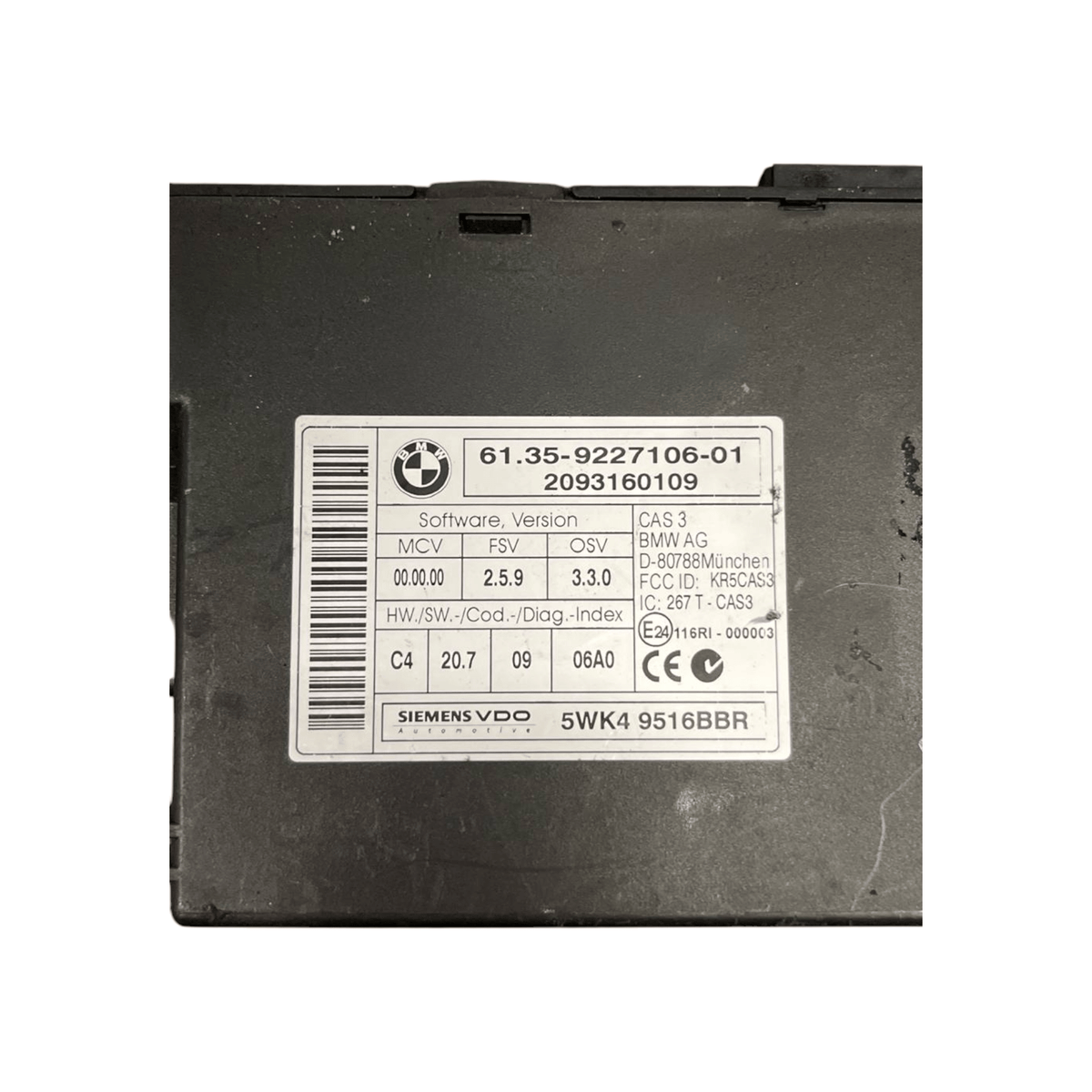 Centralina Comfort Bmw X5 / X6 E71 (2007 - 2014) cod.6135 - 9227106 - 01 / 9227106 - F&P CRASH SRLS - Ricambi Usati