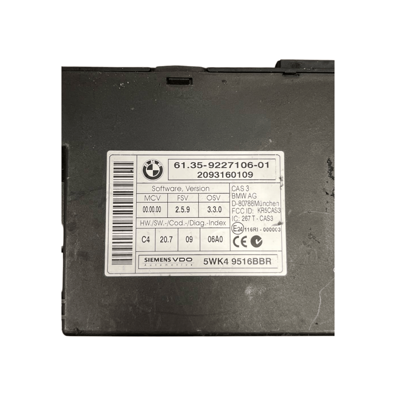 Centralina Comfort Bmw X5 / X6 E71 (2007 - 2014) cod.6135 - 9227106 - 01 / 9227106 - F&P CRASH SRLS - Ricambi Usati