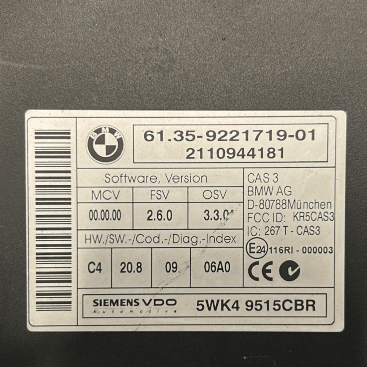 Centralina comfort mini countryman r60 cod:9221719 - 01 (2010 > 2017) - F&P CRASH SRL - Ricambi Usati