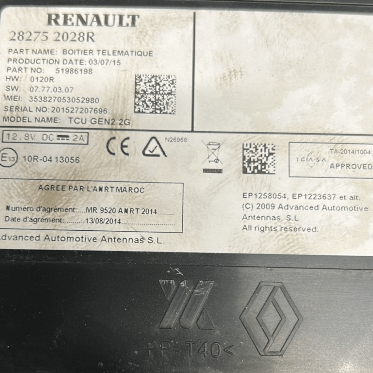 Centralina controllo di trazione tcu renault kadjar cod:282752028r (2015 > 2022) - F&P CRASH SRLS - Ricambi Usati