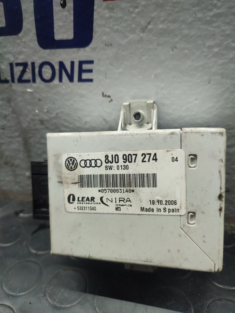 Centralina controllo pressione pneumatici Audi TT ( 8j - mk2 ) cod 8j0907274 - F&P CRASH SRLS - Ricambi Usati