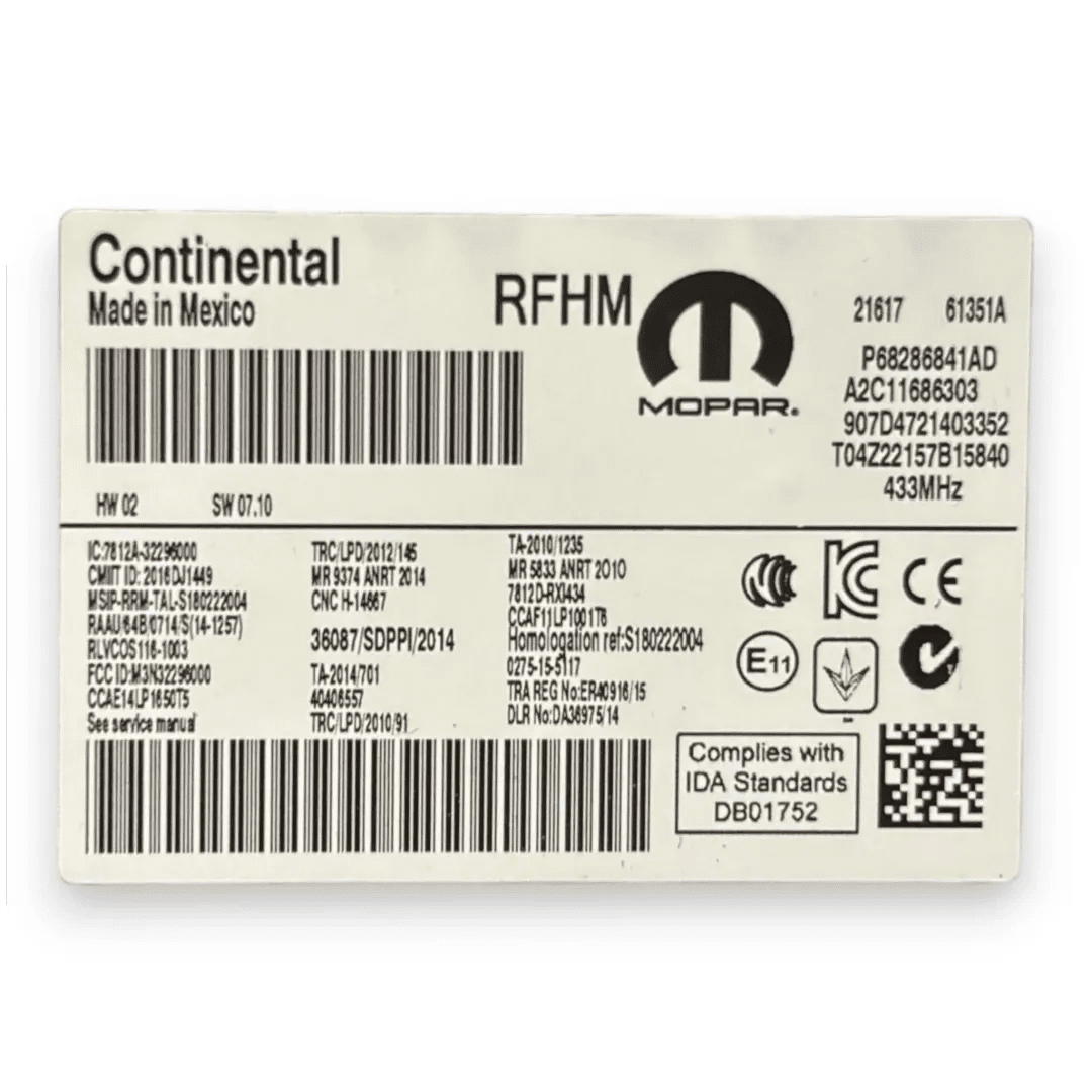 Dettaglio Centralina controllo pressione pneumatici Jeep Compass II 2017–2021 cod. P68286841AD - foto 3