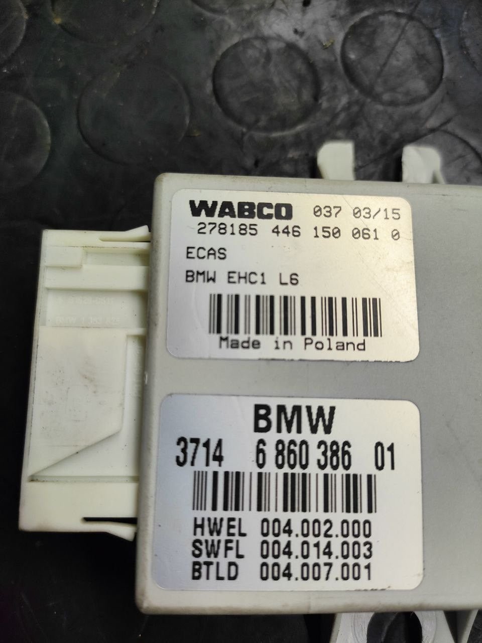 Centralina controllo sospensioni Bmw 520d ( f10 - 2013 ) cod 686038601 - F&P CRASH SRLS - Ricambi Usati