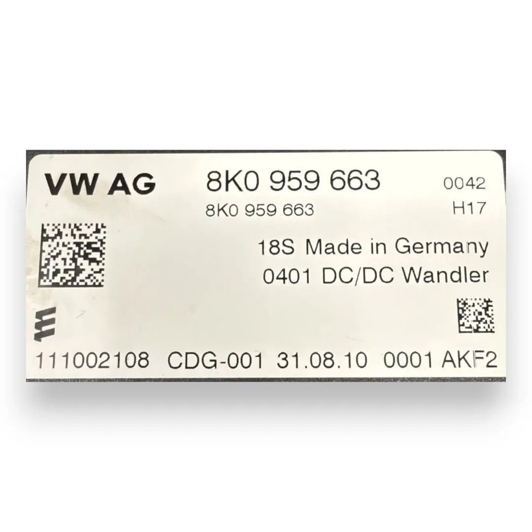 Dettaglio Centralina del sistema Start&Stop Audi A1 8X 2010–2019 cod. 8K0959663 - foto 3
