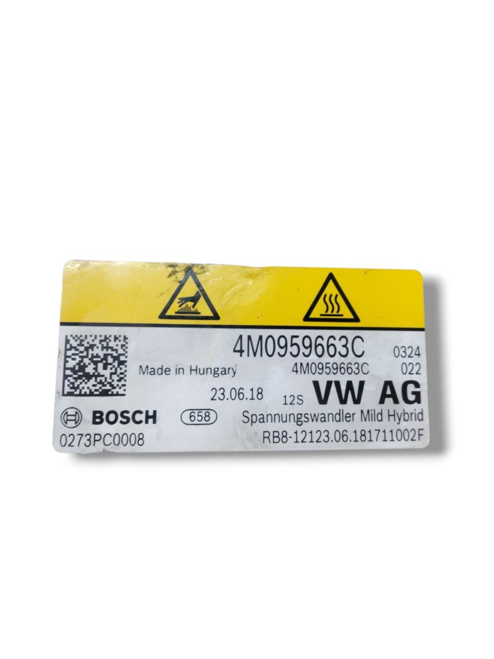 Centralina di voltaggio Audi A7 C8 3.0 Diesel ( 2022 ) cod. 0273PC0008 - F&P CRASH SRLS - Ricambi Usati