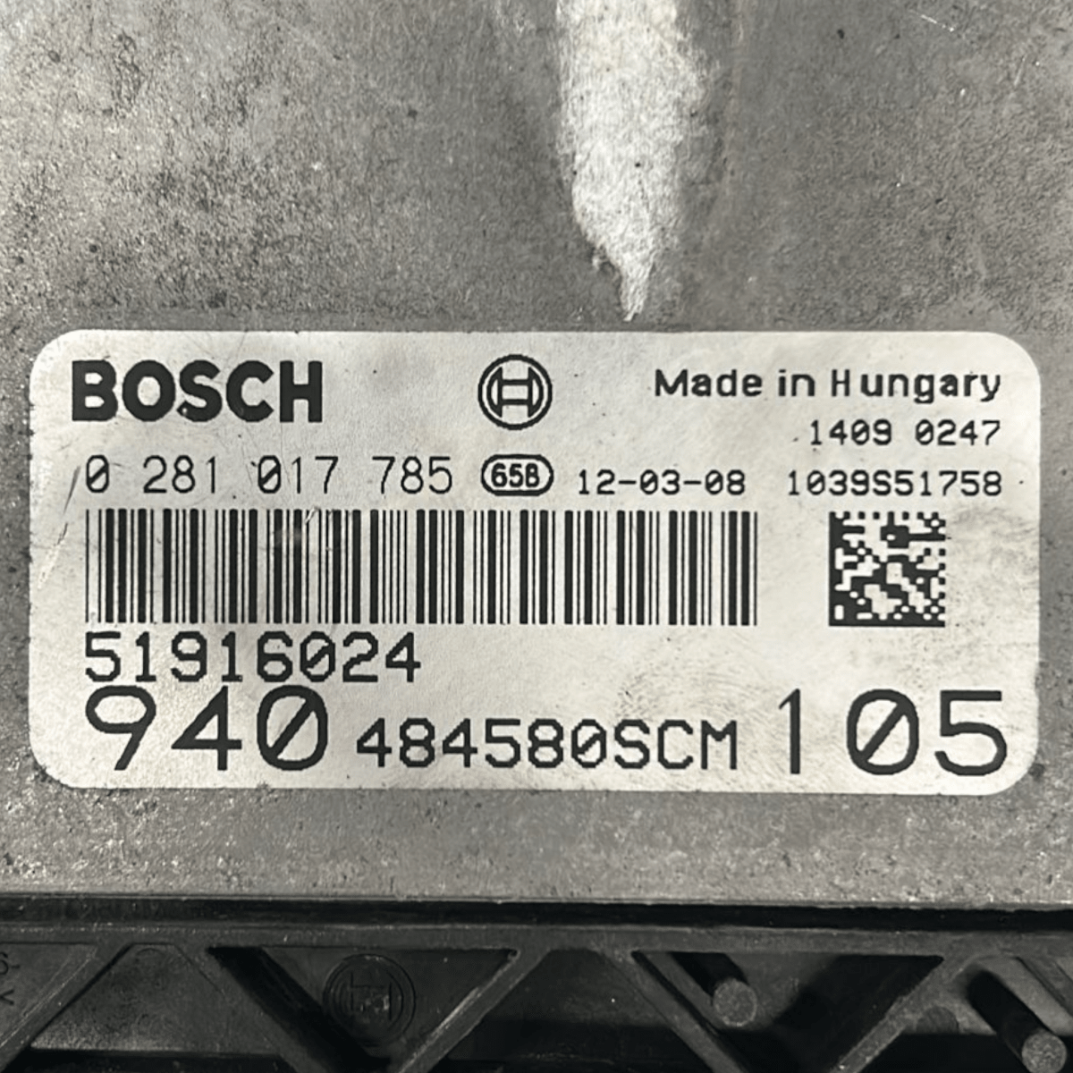 Engine ECU control unit Alfa Romeo Giulietta 1.6 diesel code: 51916024 (2010 > 2020) - F&P CRASH SRL - Used Parts