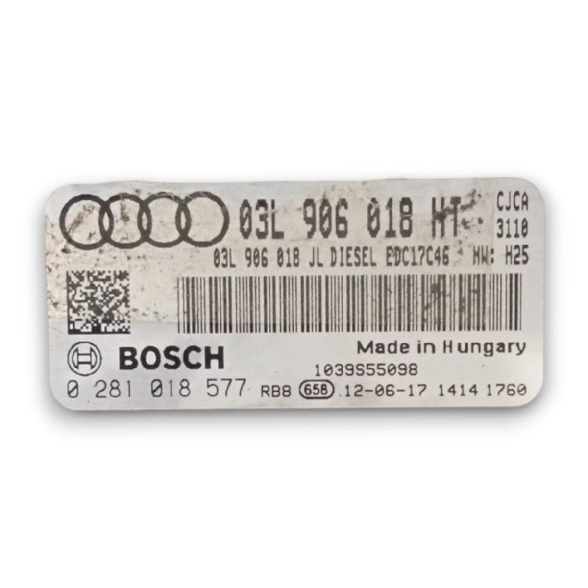Engine ECU control unit Audi A4 B8 code . 03l906018ht 2.0 diesel (2007 > 2015) - F&P CRASH SRL - Used Parts