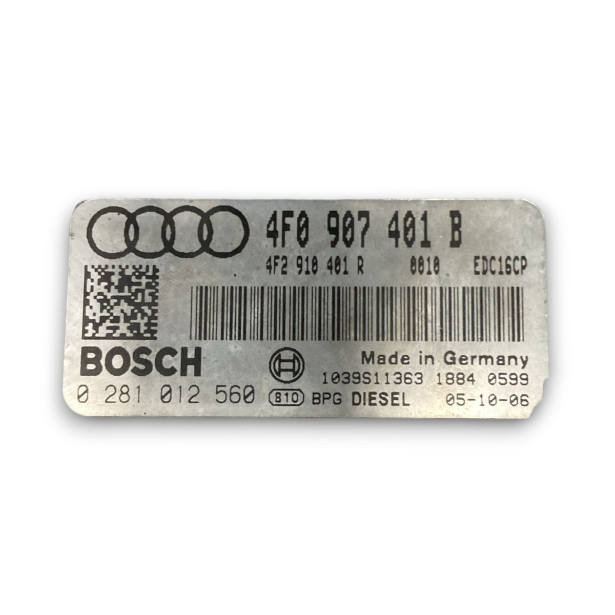 Centralina ecu motore audi a6 c6 cod . 4f0907401b 3.0 diesel (2004 > 2012) - F&P CRASH SRL - Ricambi Usati