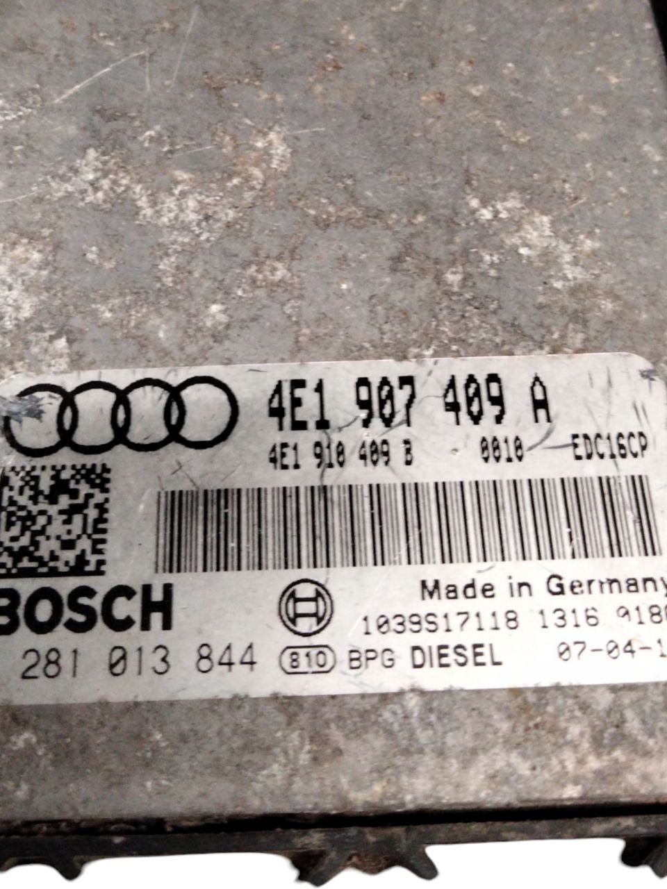 Centralina Ecu motore Audi A8 4E 4.2 Diesel (2002 al 2010) COD:4E1907409A - F&P CRASH SRLS - Ricambi Usati