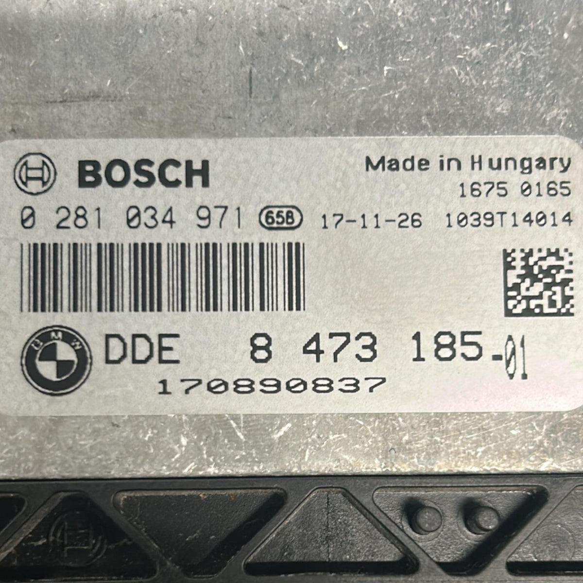Centralina ECU Motore BMW Serie 1 (F20) cod.8473185 1.6 Benzina (2011 > 2019) cod.0281034971 - F&P CRASH SRLS - Ricambi Usati