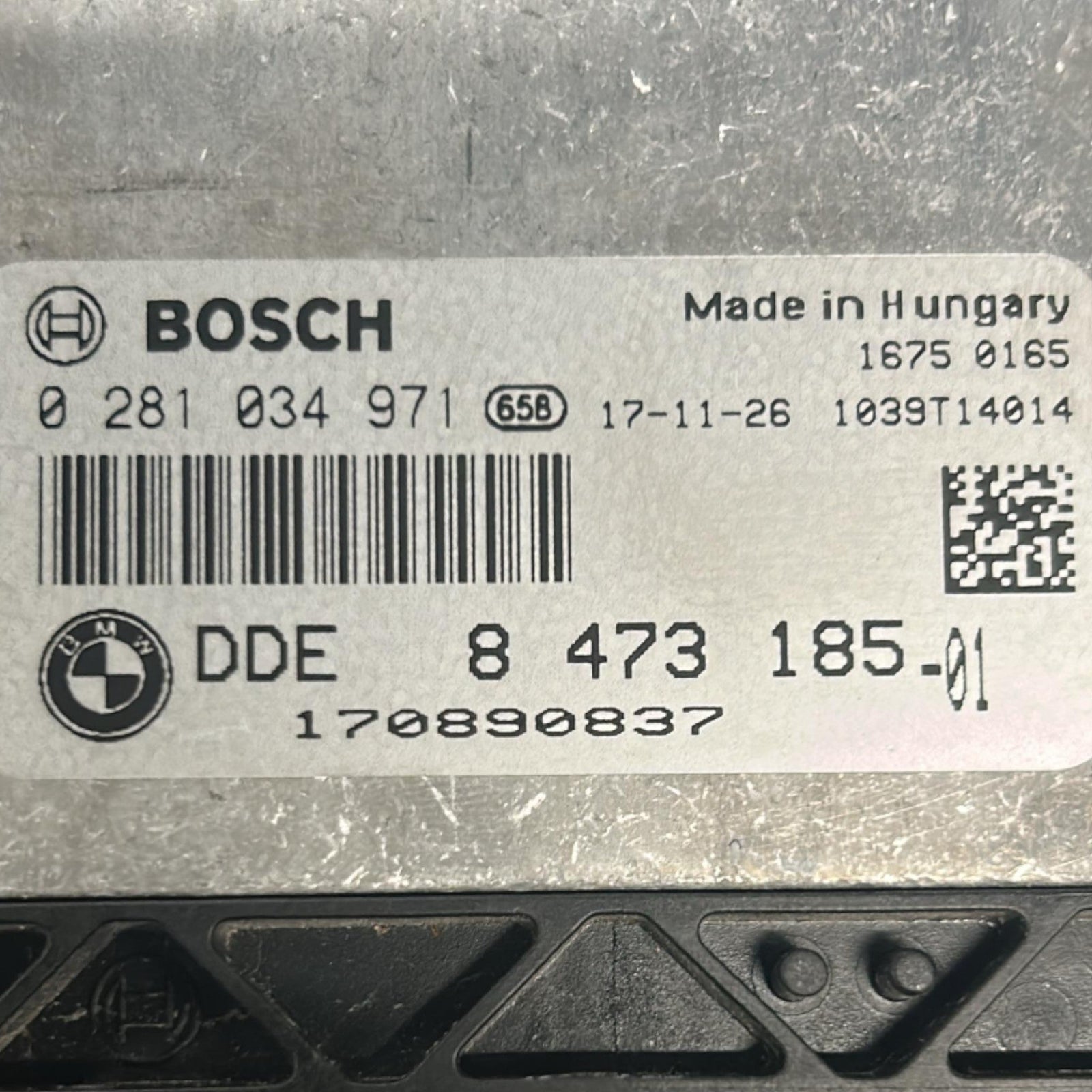 Centralina ECU Motore BMW Serie 1 (F20) cod.8473185 1.6 Benzina (2011 > 2019) cod.0281034971 - F&P CRASH SRLS - Ricambi Usati