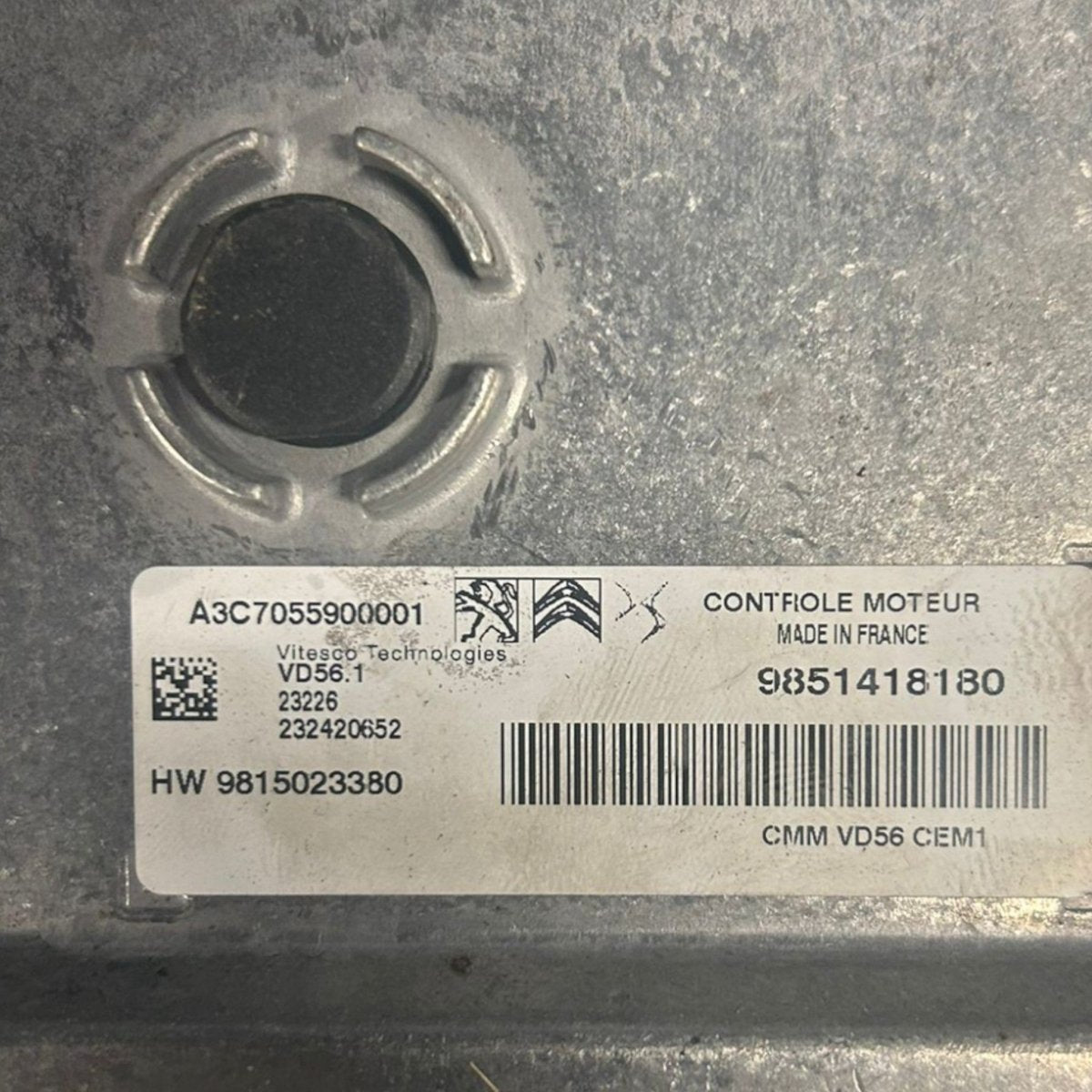 centralina ecu motore citroen c3 1.2 benzina cod:9851418180 (2016 > 2023) - F&P CRASH SRLS - Ricambi Usati