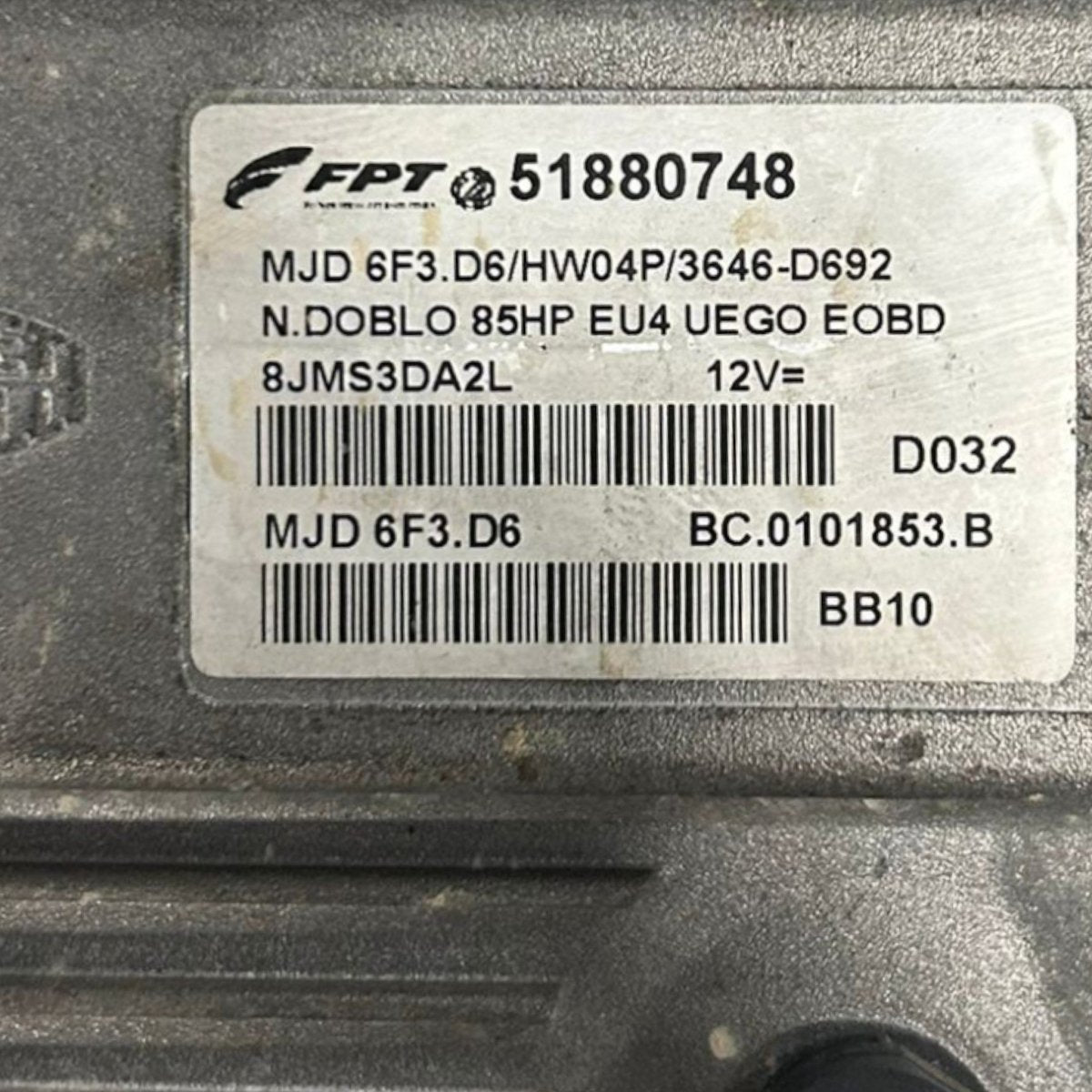 Centralina ecu motore fiat doblo 1.3 diesel cod:51880748 (2007 > 2015) - F&P CRASH SRLS - Ricambi Usati