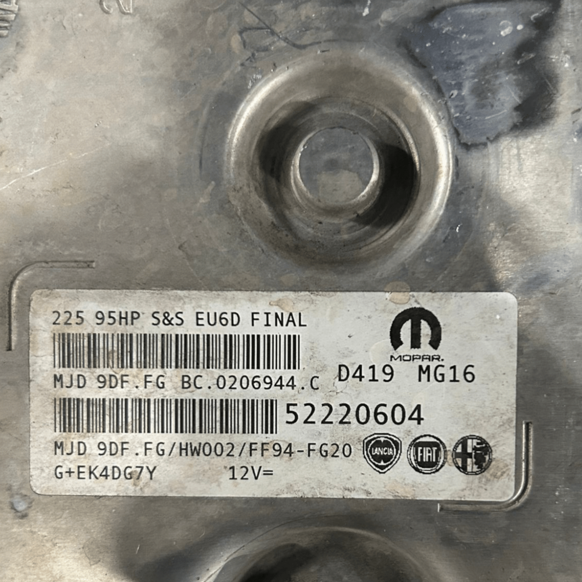 Centralina ecu motore fiat fiorino 1.3 diesel cod:52220604 (2007 >) - F&P CRASH SRLS - Ricambi Usati