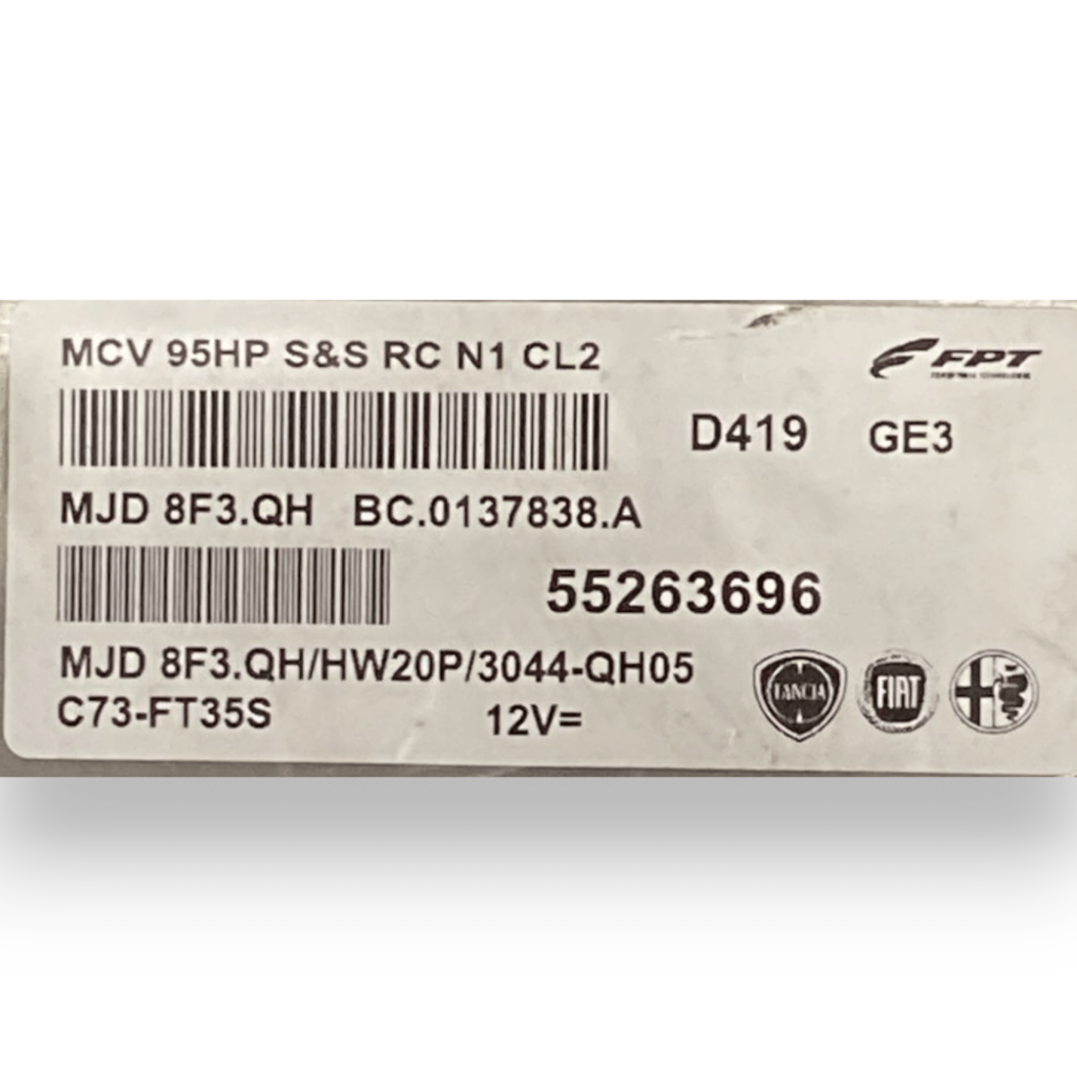 Centralina ecu motore fiat fiorino III cod:55263696 (2014 - ) - F&P CRASH SRLS - Ricambi Usati