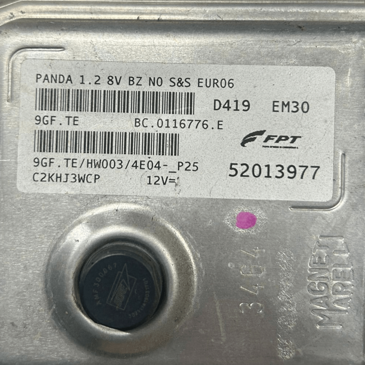 Centralina ecu motore fiat panda 312 1.2 benzina cod:52013977 (2012 >) - F&P CRASH SRL - Ricambi Usati