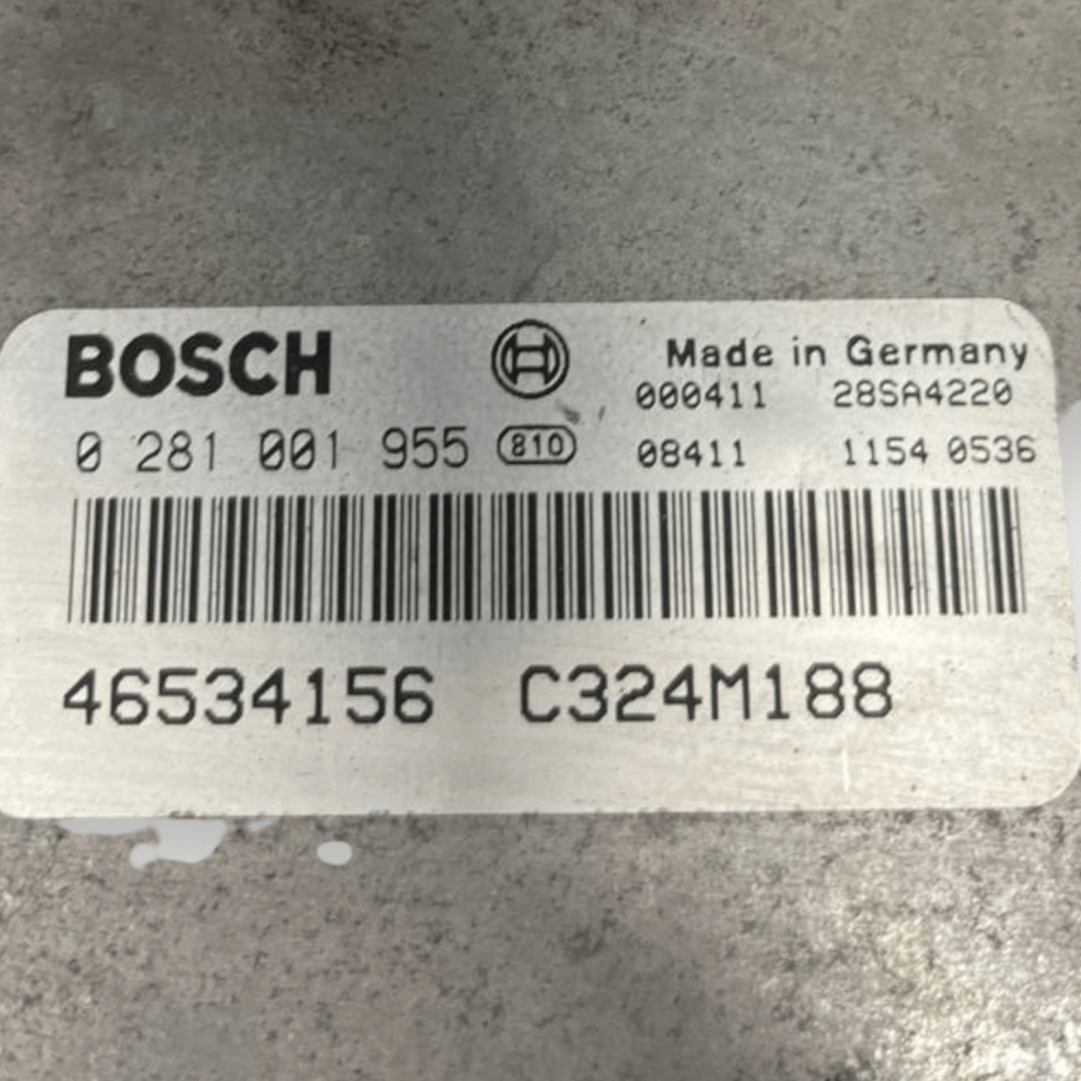 Centralina Ecu Motore Fiat Punto 188 1.9 Diesel (2003 al 2007) cod: 46534156 / cod: 0281001955 - F&P CRASH SRLS - Ricambi Usati